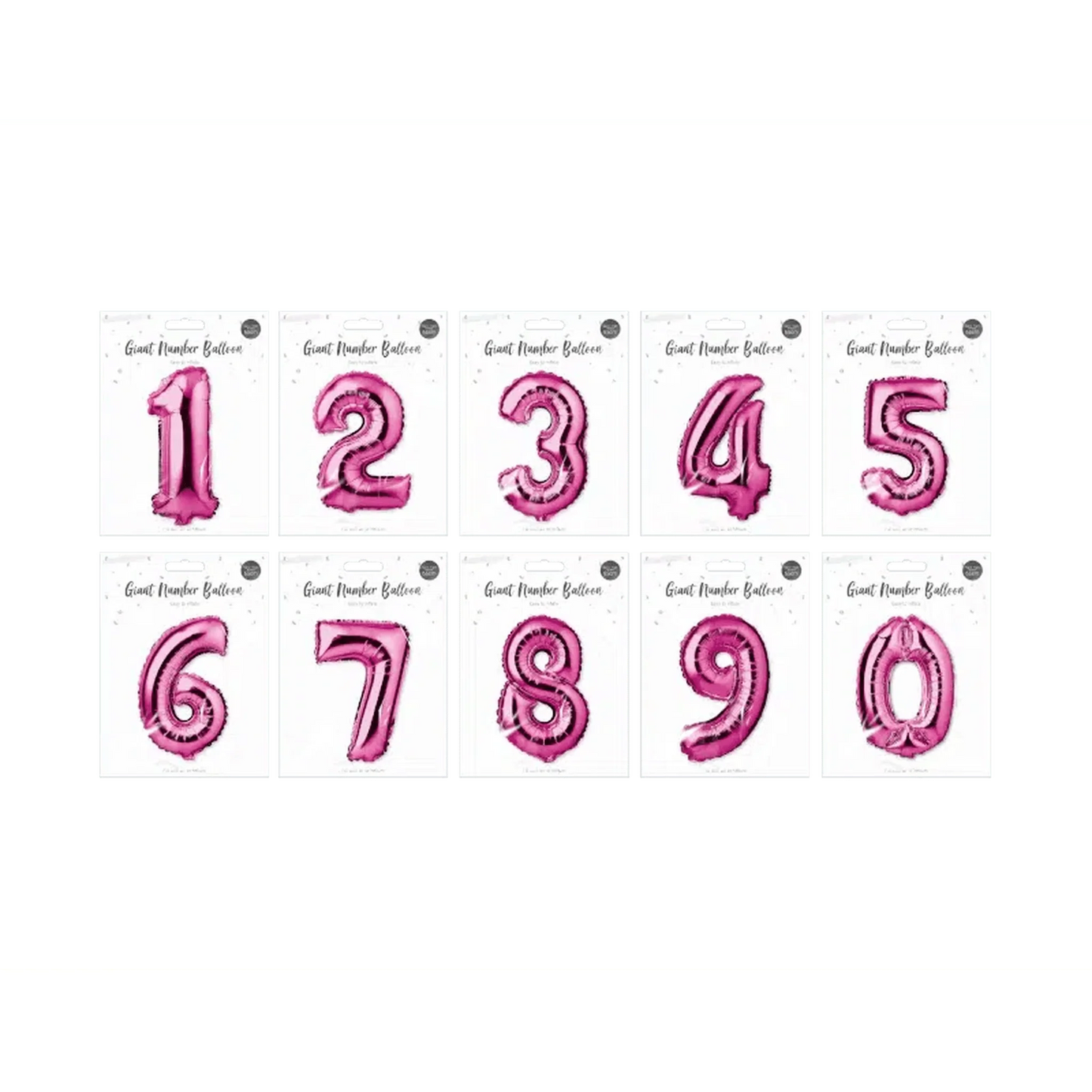 Pink Foil Number Balloons 65cm - PoundToys