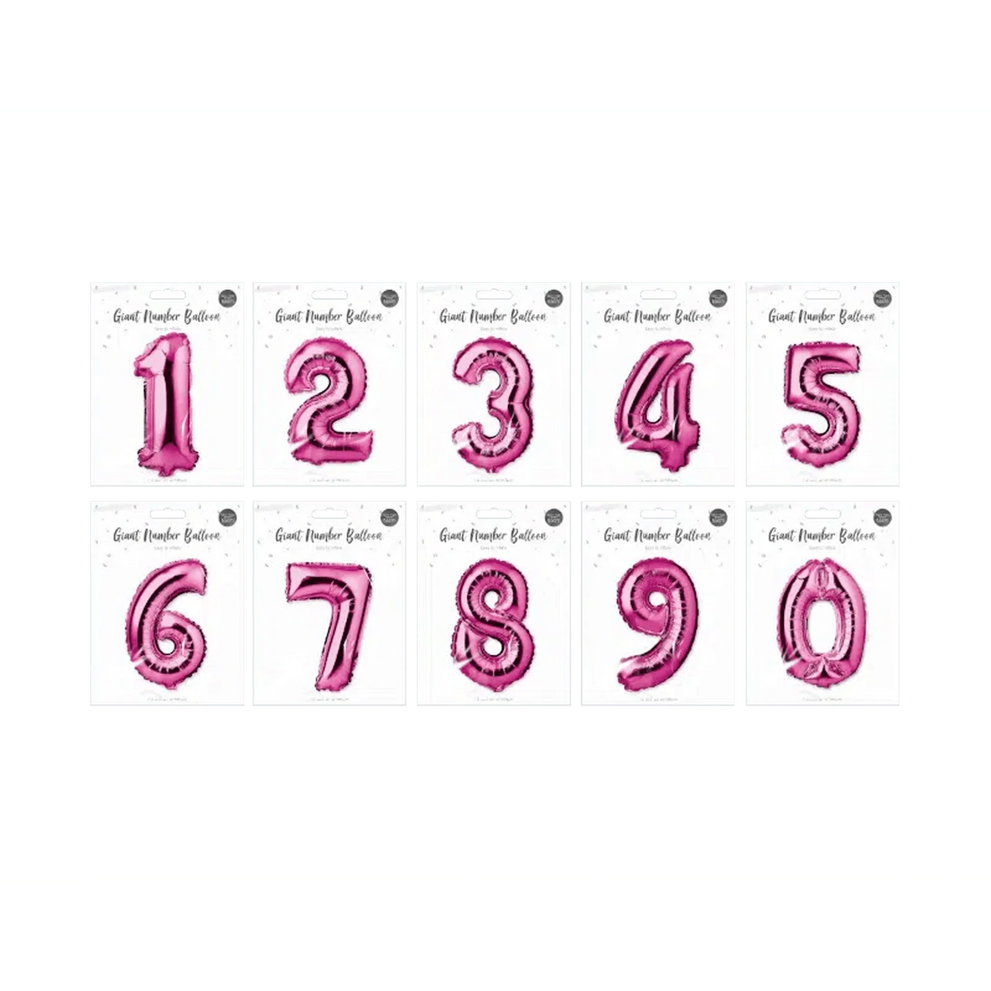 Pink Foil Number Balloons 65cm - PoundToys