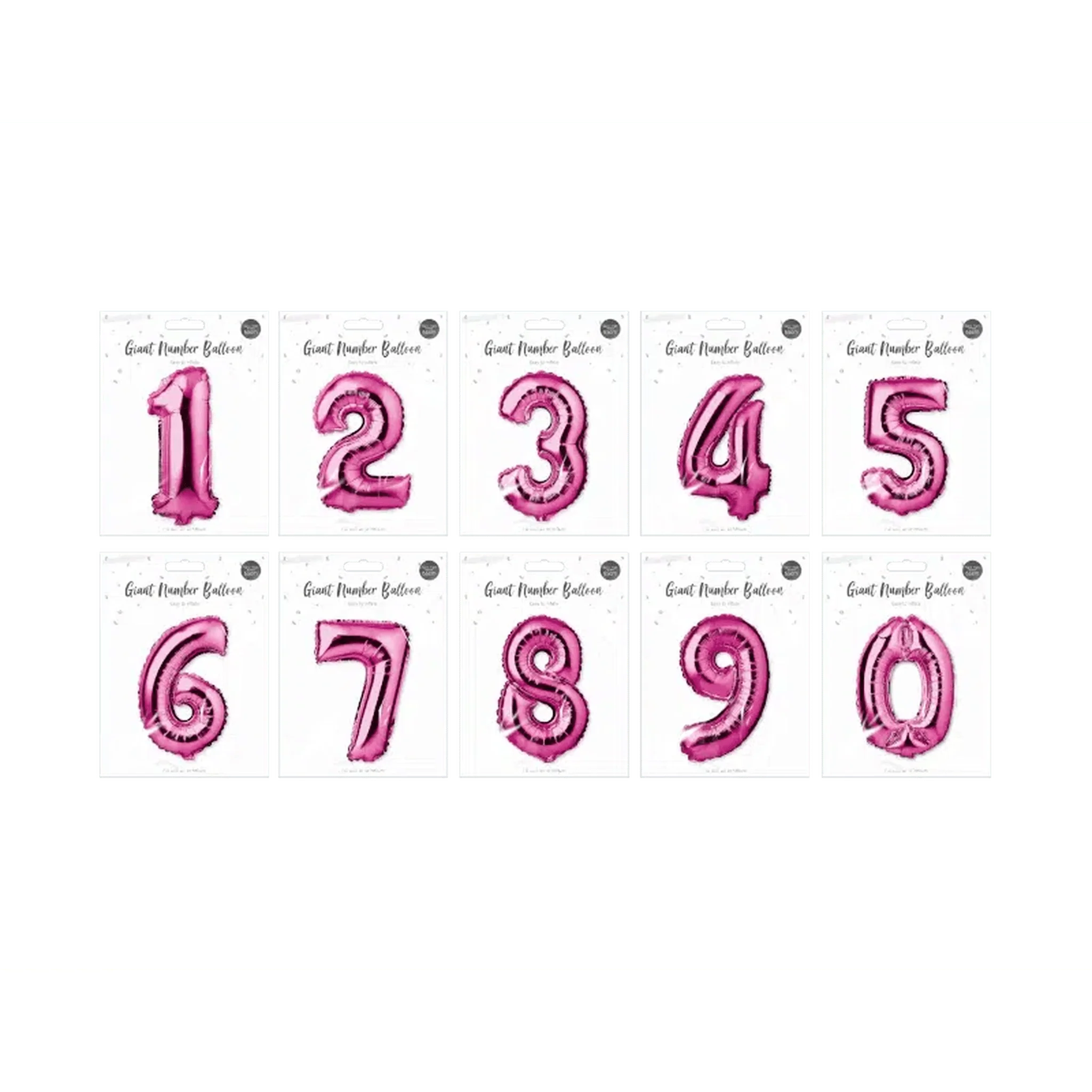 Pink Foil Number Balloons 65cm - PoundToys