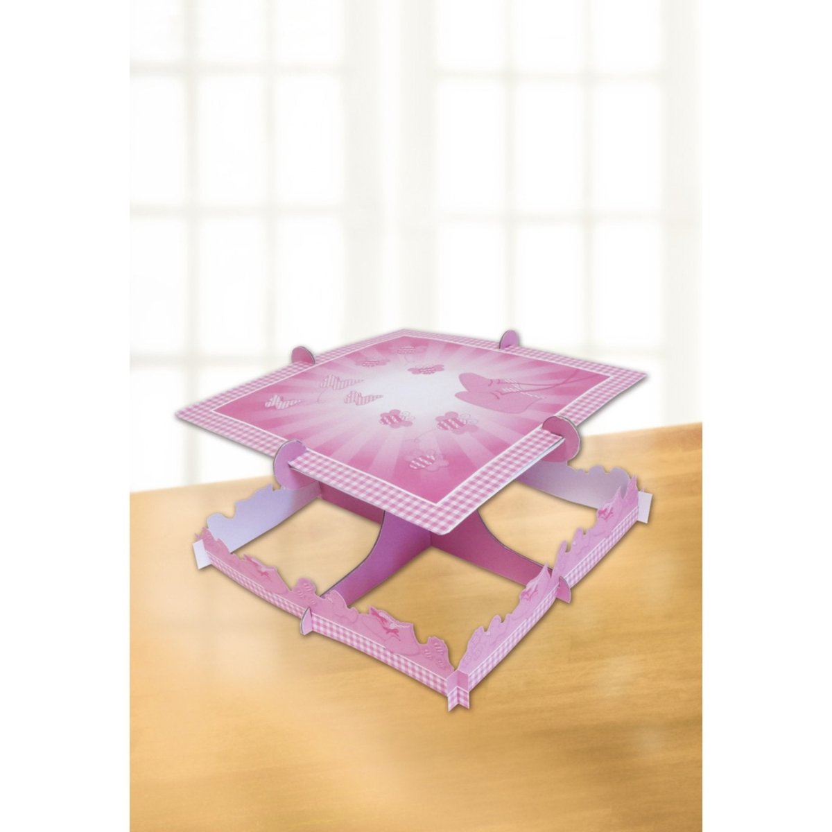 Pink Reversible Cake Stand - PoundToys