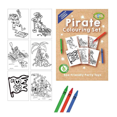 Pirate A6 Colouring Set Eco Friendly - PoundToys