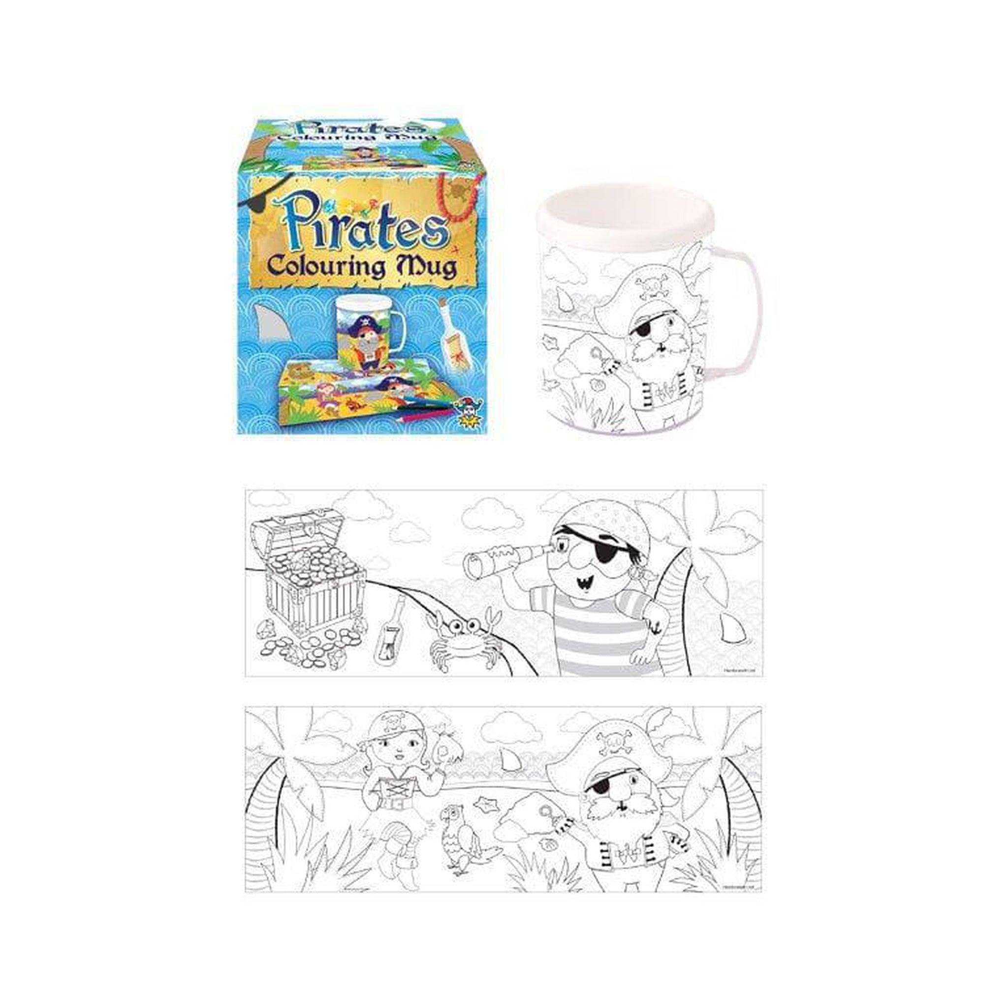 Pirate Colouring Mug with 2 Assorted Designs - PoundToys