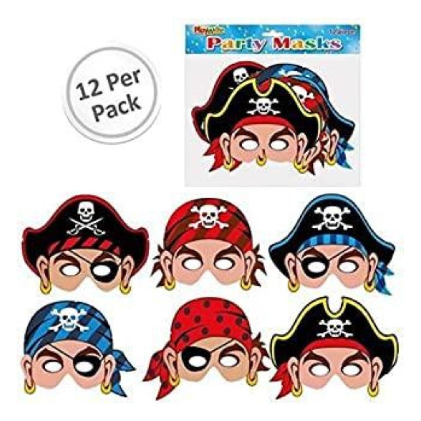 Pirate Masks 12 Pack - PoundToys