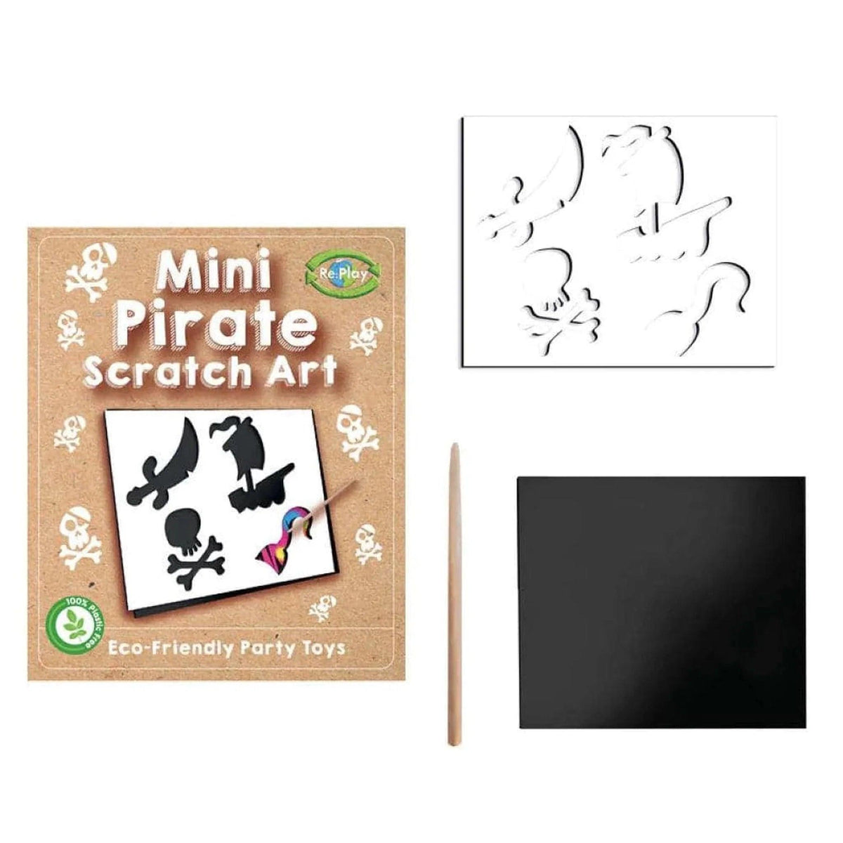 Pirate Mini Scratch Art Eco Friendly - PoundToys