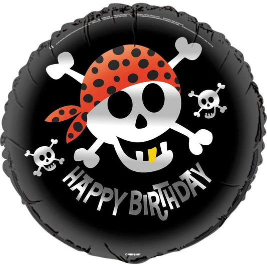 Pirate Round Foil Balloon 18" - PoundToys