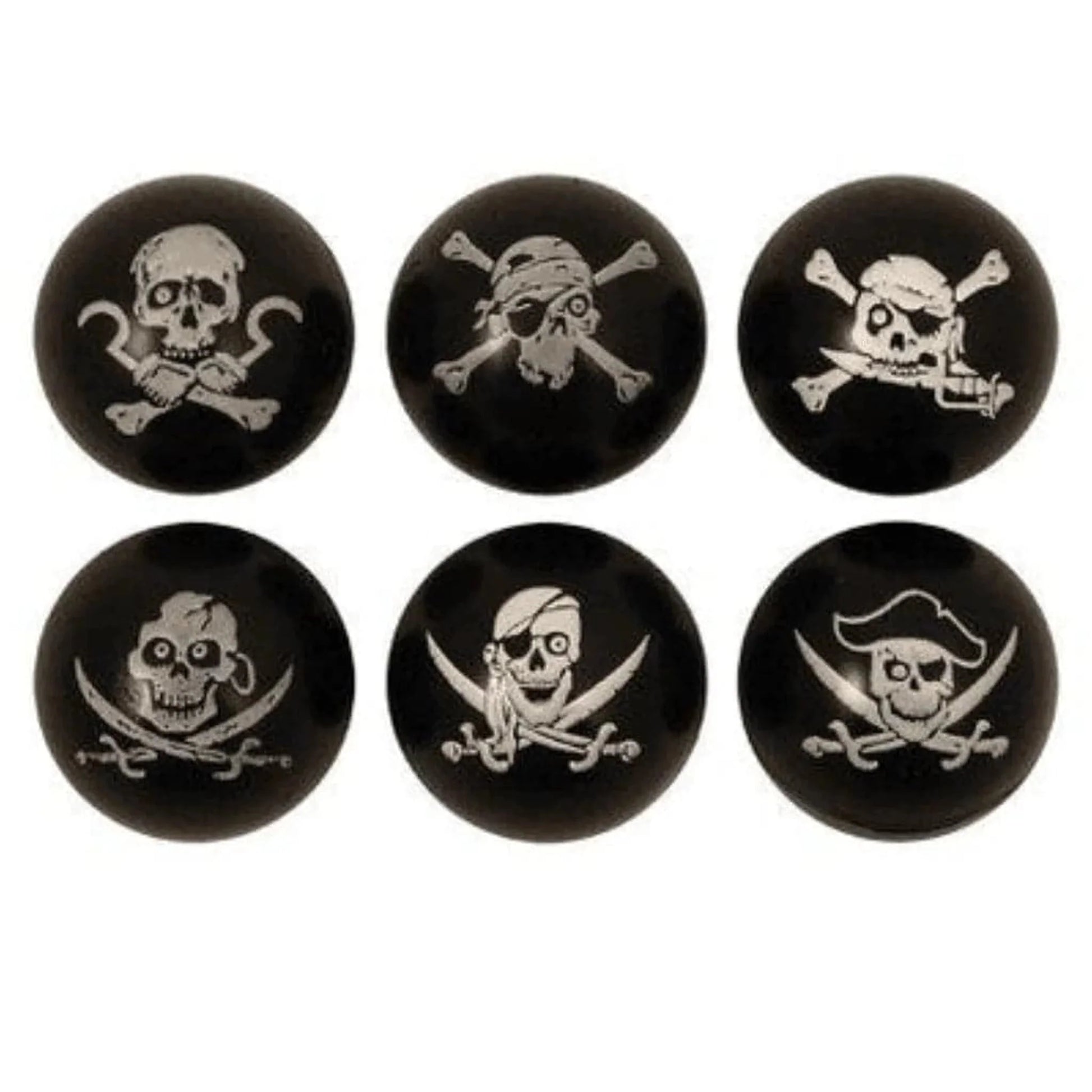 Pirate Skull and Crossbones Bouncy Balls / Jet Balls (3.3cm) - PoundToys