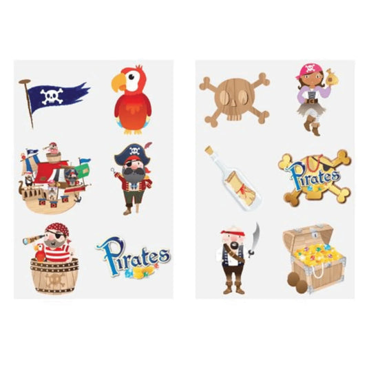 Pirate Tattoo Sheets (Each Sheet Contain 6 Tattoos) - PoundToys