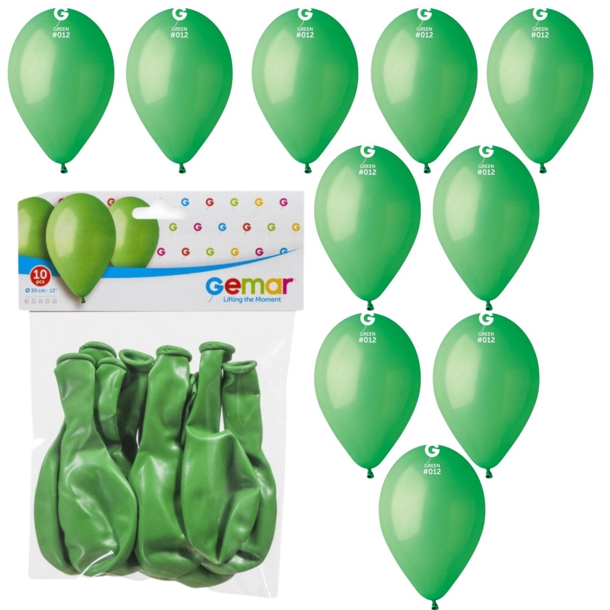 Plain Green Balloons (10 pack) - PoundToys