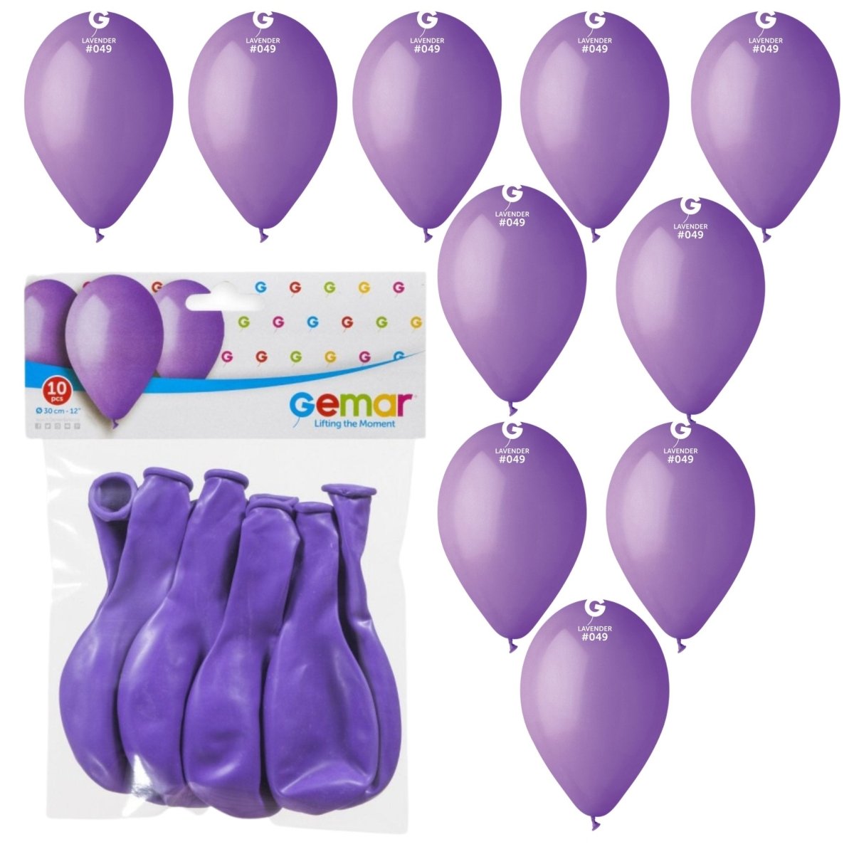 Plain Lavender Purple Balloons (10 Pack) - PoundToys