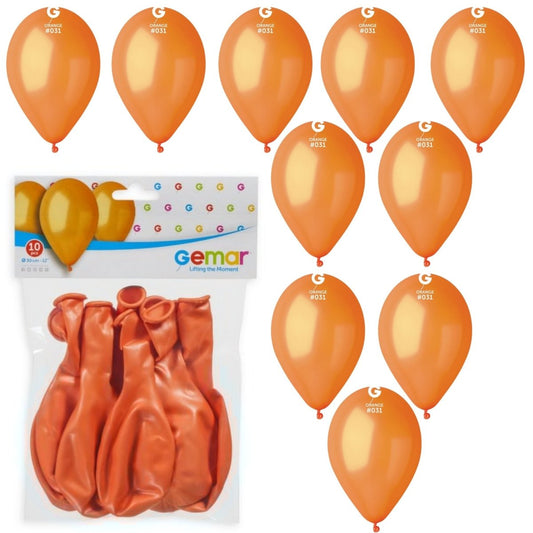 Plain Orange Balloons (10 pack) - PoundToys