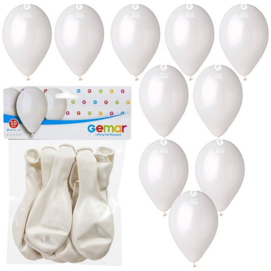 Plain White Balloons (10 pack) - PoundToys