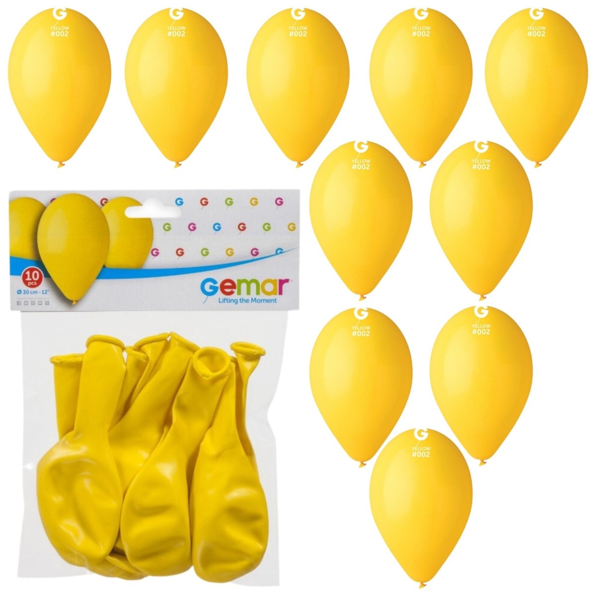 Plain Yellow Balloons (10 pack) - PoundToys