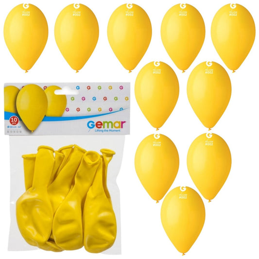 Plain Yellow Balloons (10 pack) - PoundToys