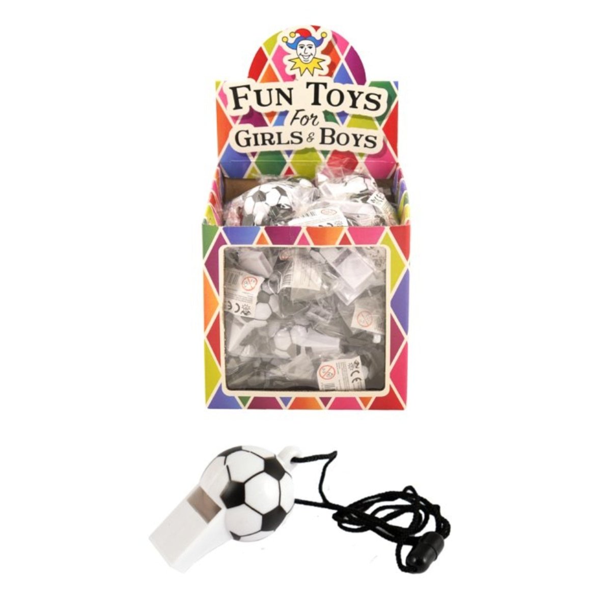 Plastic Football Whistle (6cm) - PoundToys