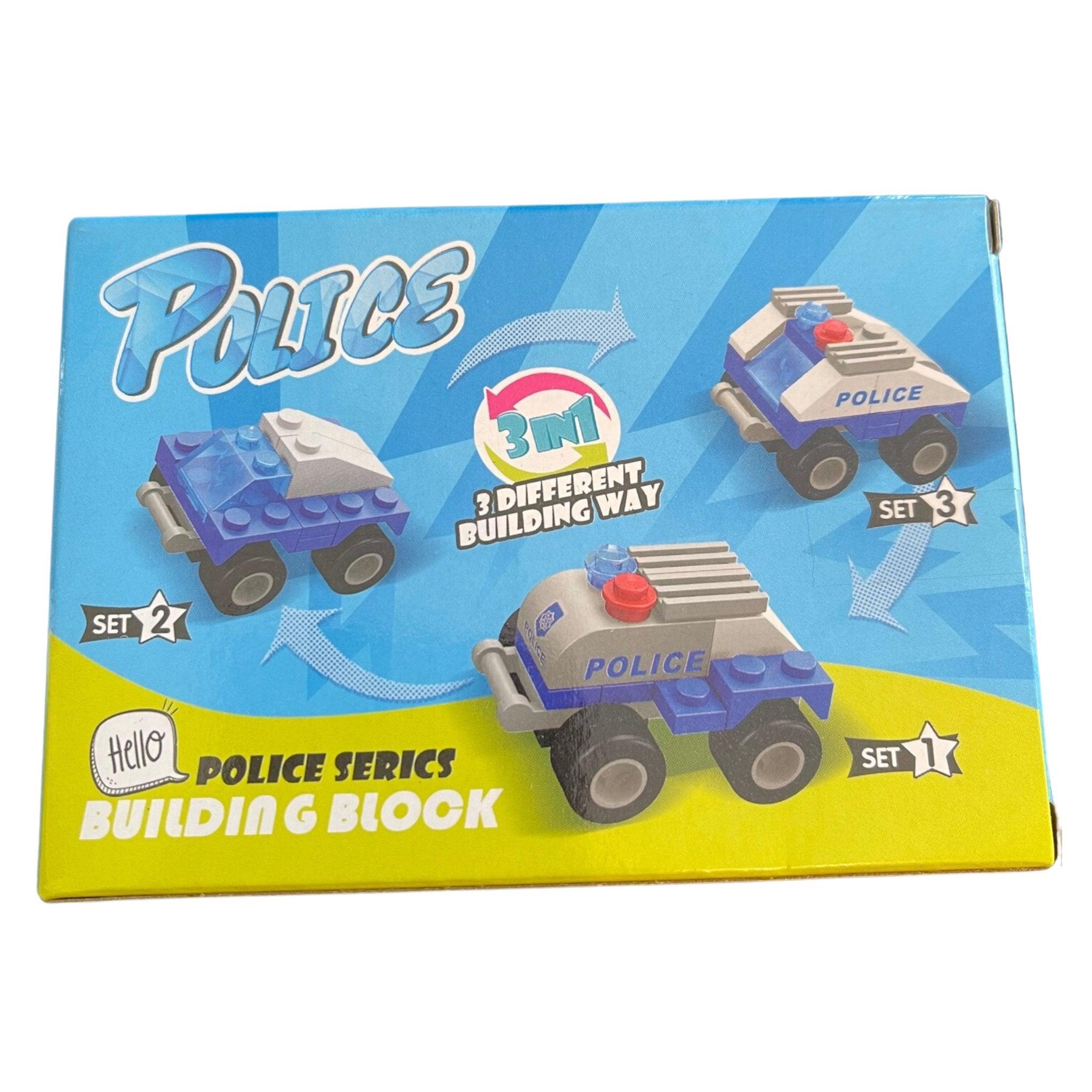 Police 3-in-1 Building Block Kit - PoundToys