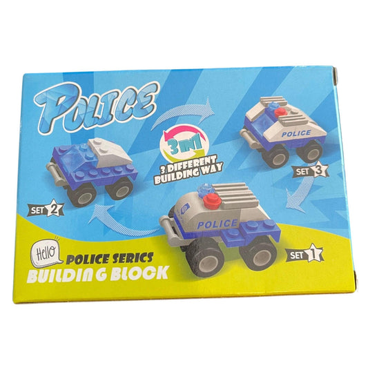 Police 3-in-1 Building Block Kit - PoundToys