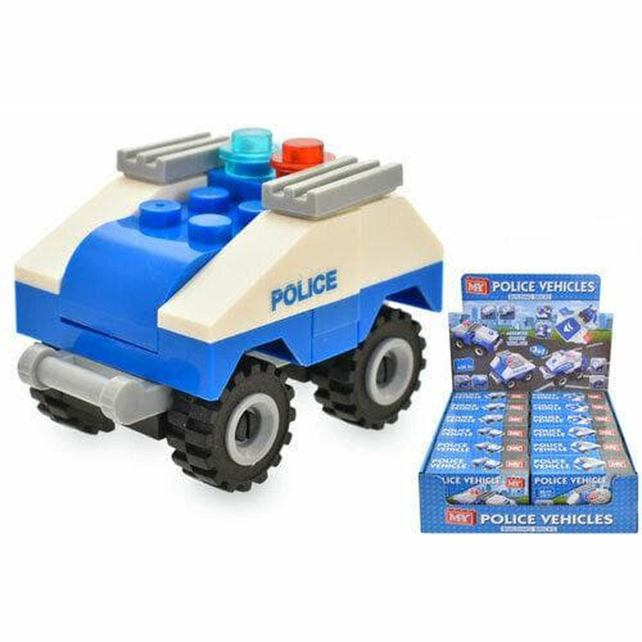 Police Vehicle Building Bricks - PoundToys