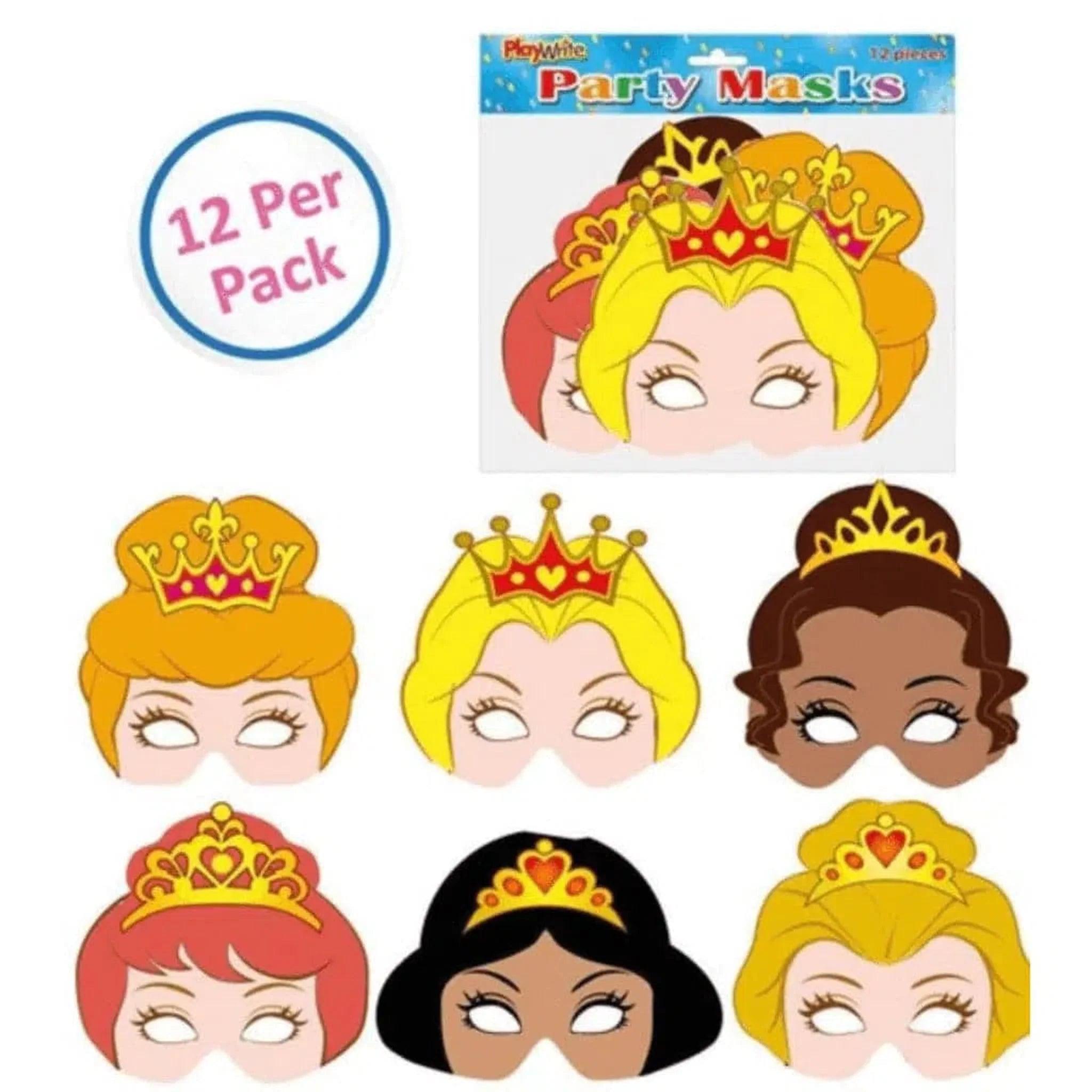 Princess Masks 12 Pack - PoundToys