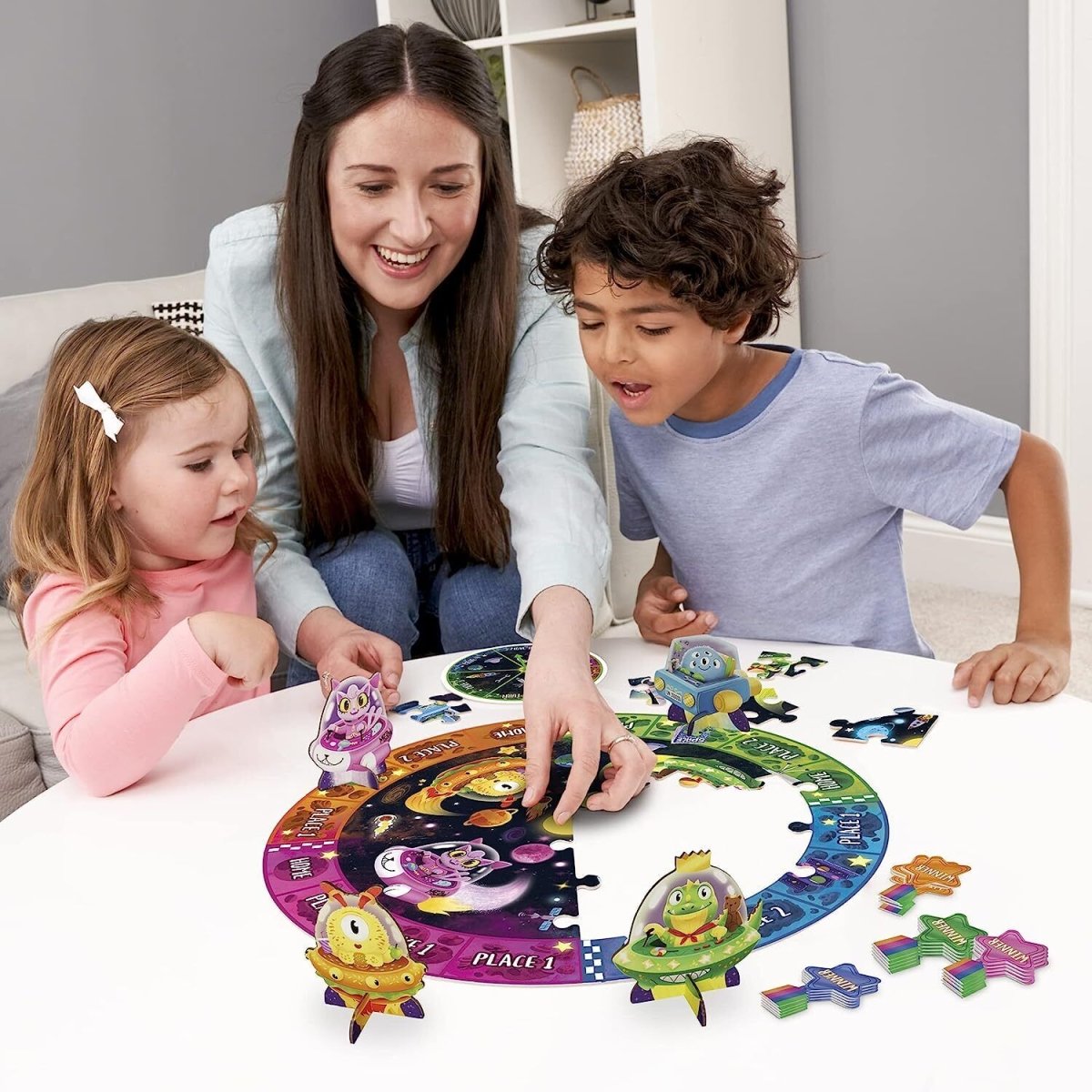 Puzzled Space Race Game - Kids Party Craft