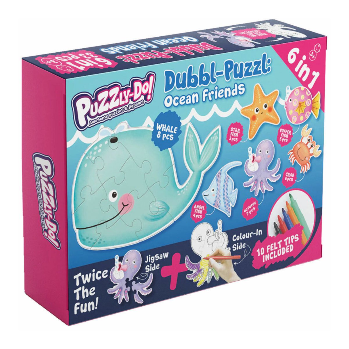 Puzzly-Do Ocean Friends Jigsaw Puzzles 6 in 1 - PoundToys