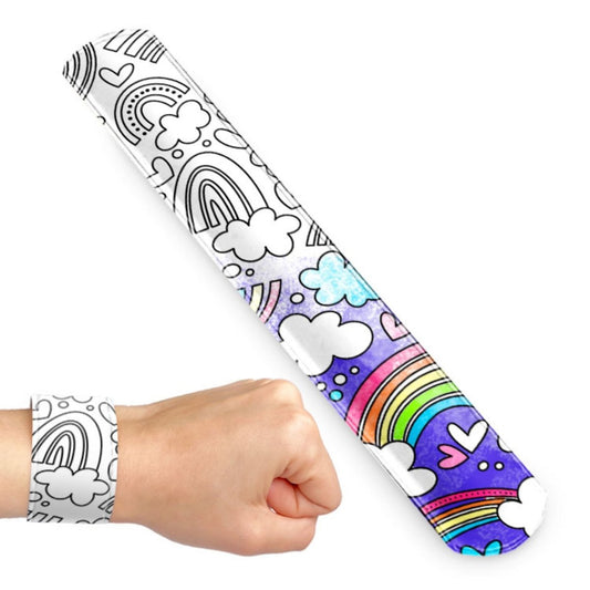 Rainbow Colour In Slap Bracelet - PoundToys