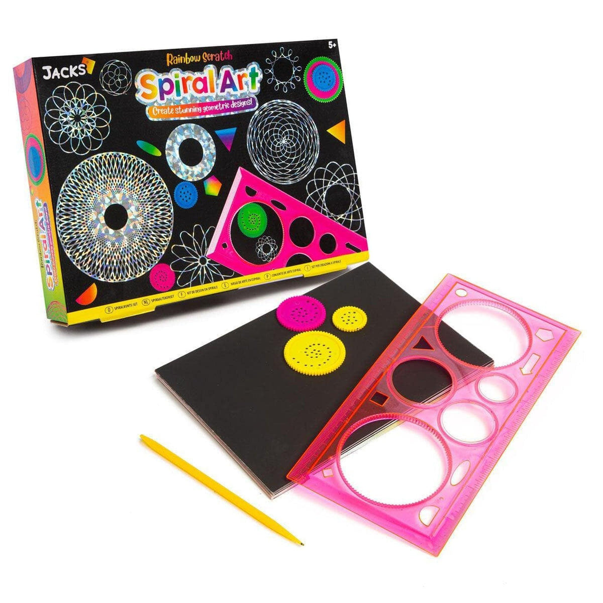 Rainbow Scratch Spiral Art Set - PoundToys