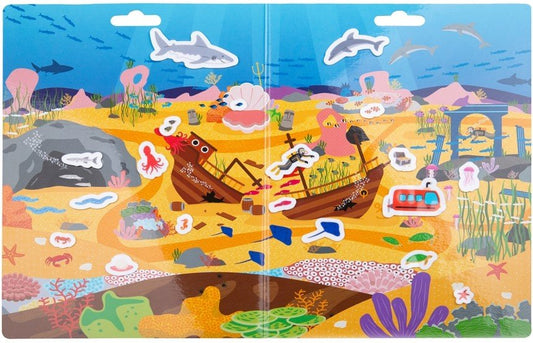 Reusable Sticker Book - Aquatic Adventure Play Scene - PoundToys