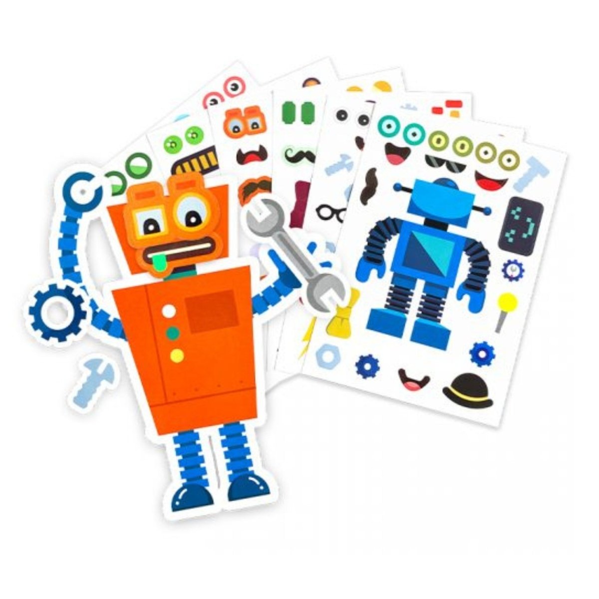 Robot World Sticker Scene Create Pack - PoundToys