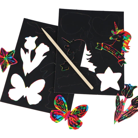 Scratch Art Magic Colour Sticker Set - PoundToys