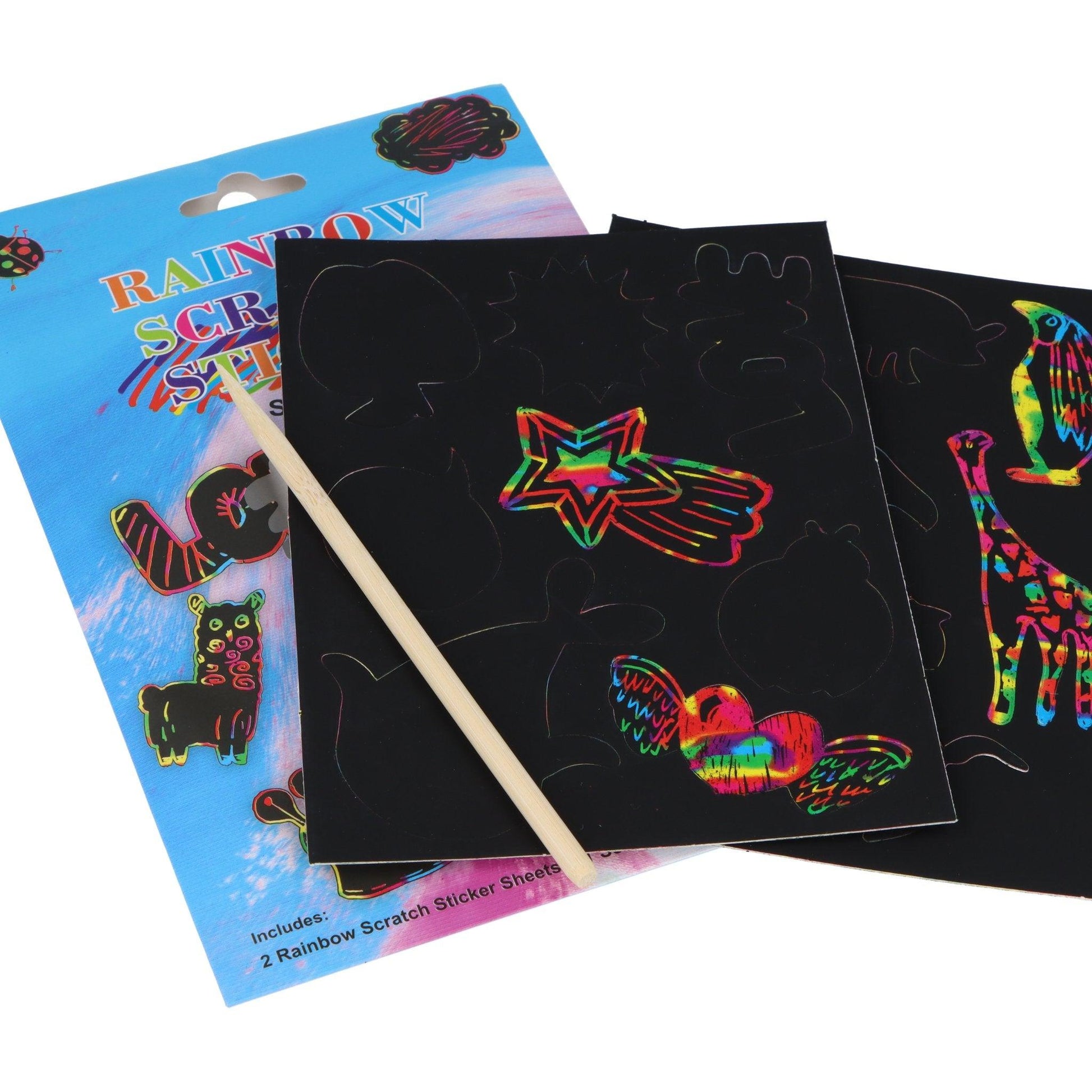 Scratch Art Magic Colour Sticker Set - PoundToys