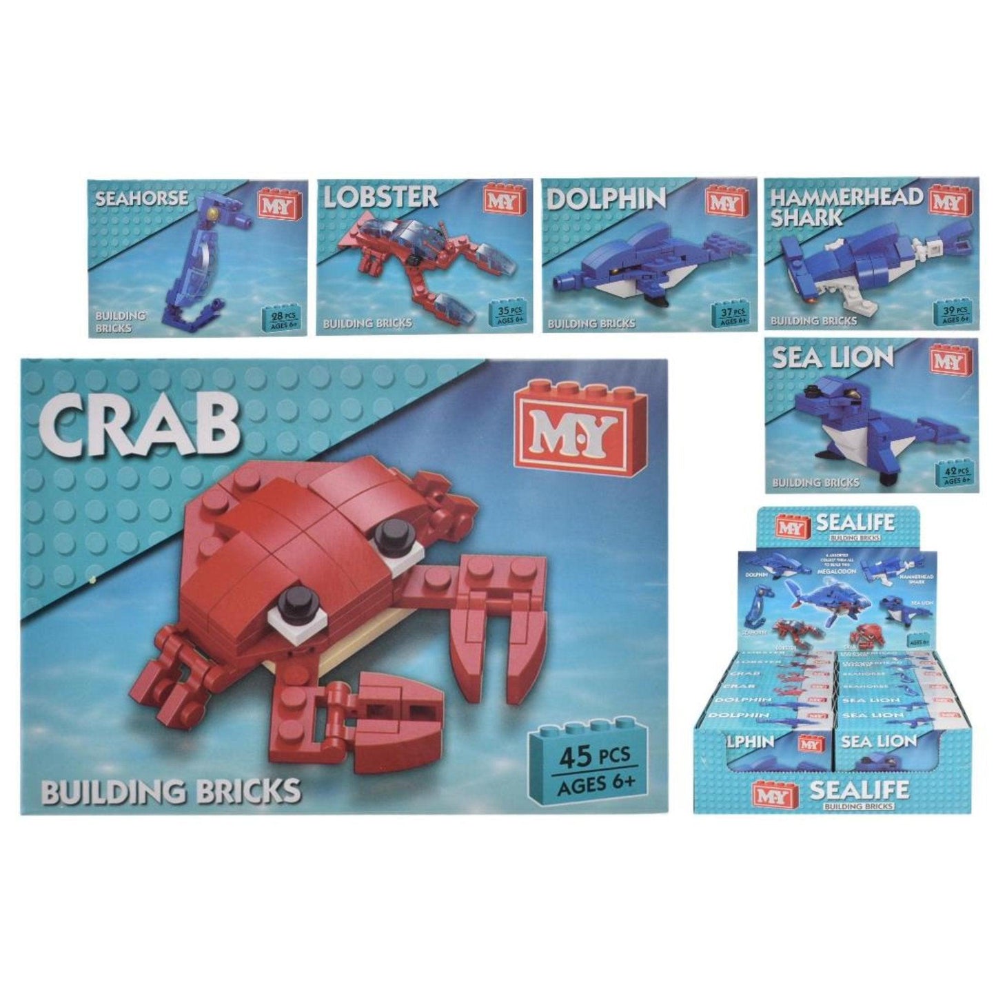 Sea Animals Brick Kits (6 to choose) - PoundToys