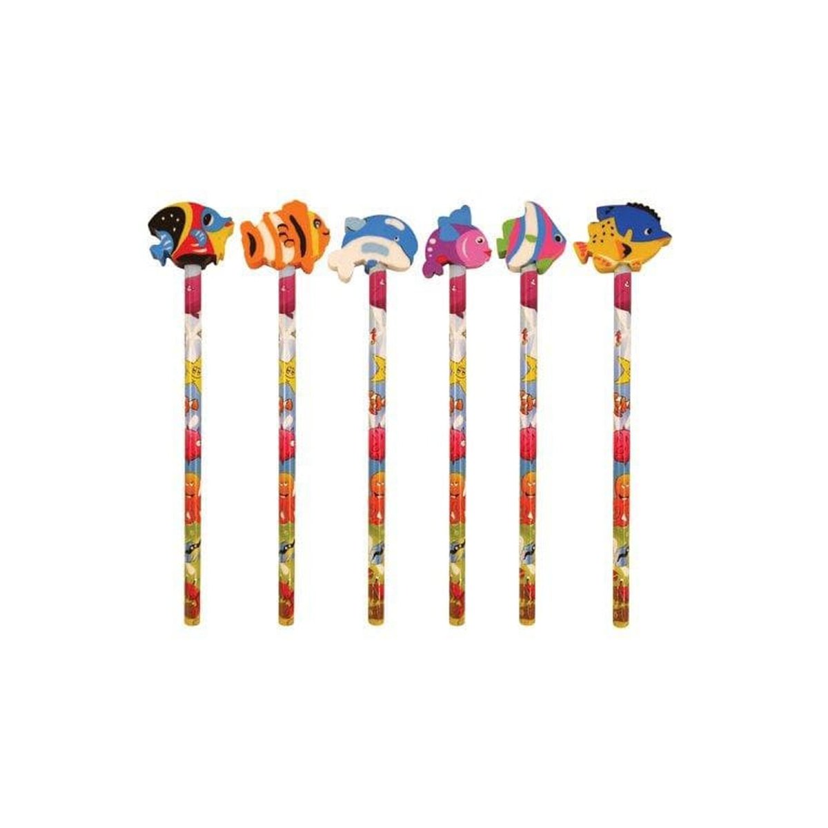 Sealife Pencils with Eraser Top - PoundToys