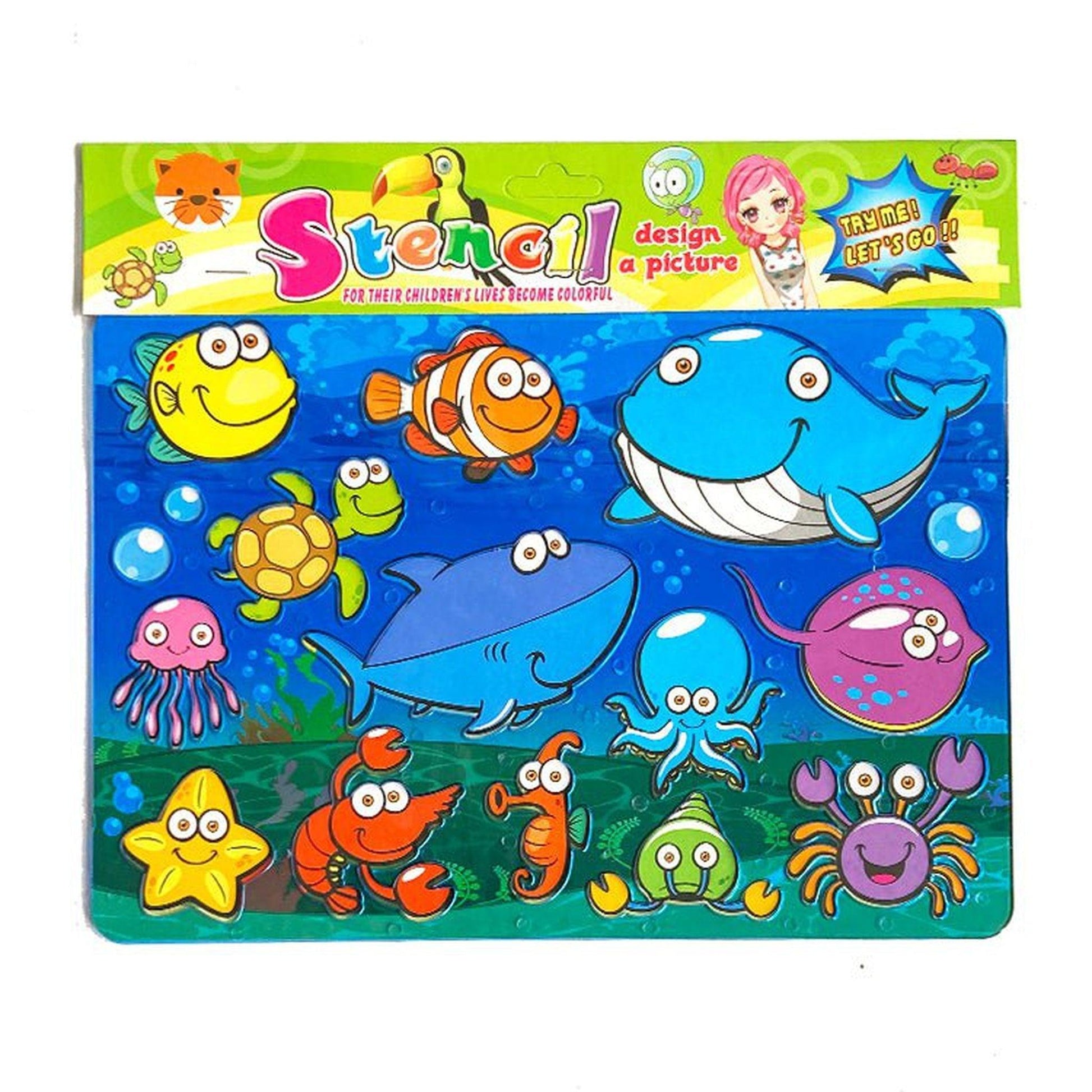 Sealife Stencil Fun Pack - PoundToys