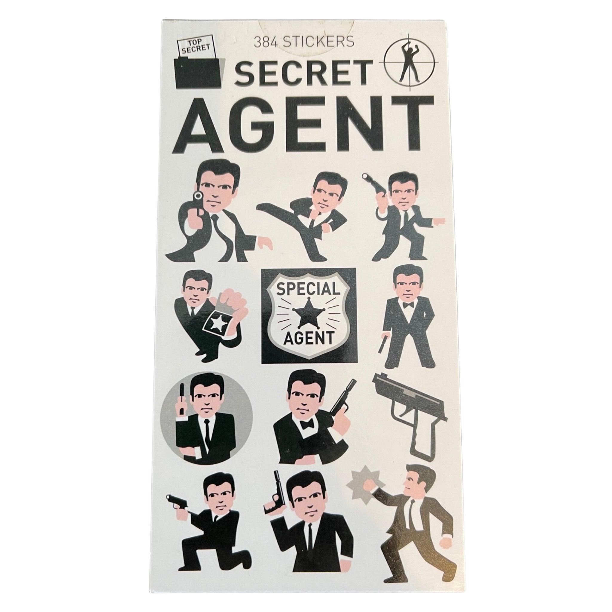 Secret Agent Mini Sticker Book - 12 Sheets (384 stickers) - PoundToys