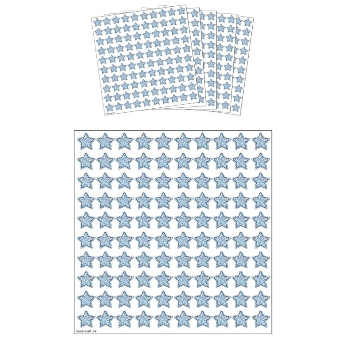 Silver Holographic Star Stickers (5 Sheets) - PoundToys