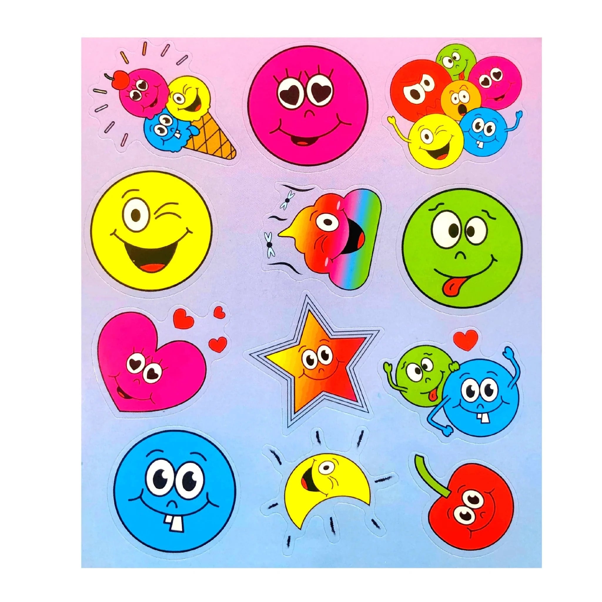 Smiley Sticker Sheet - PoundToys