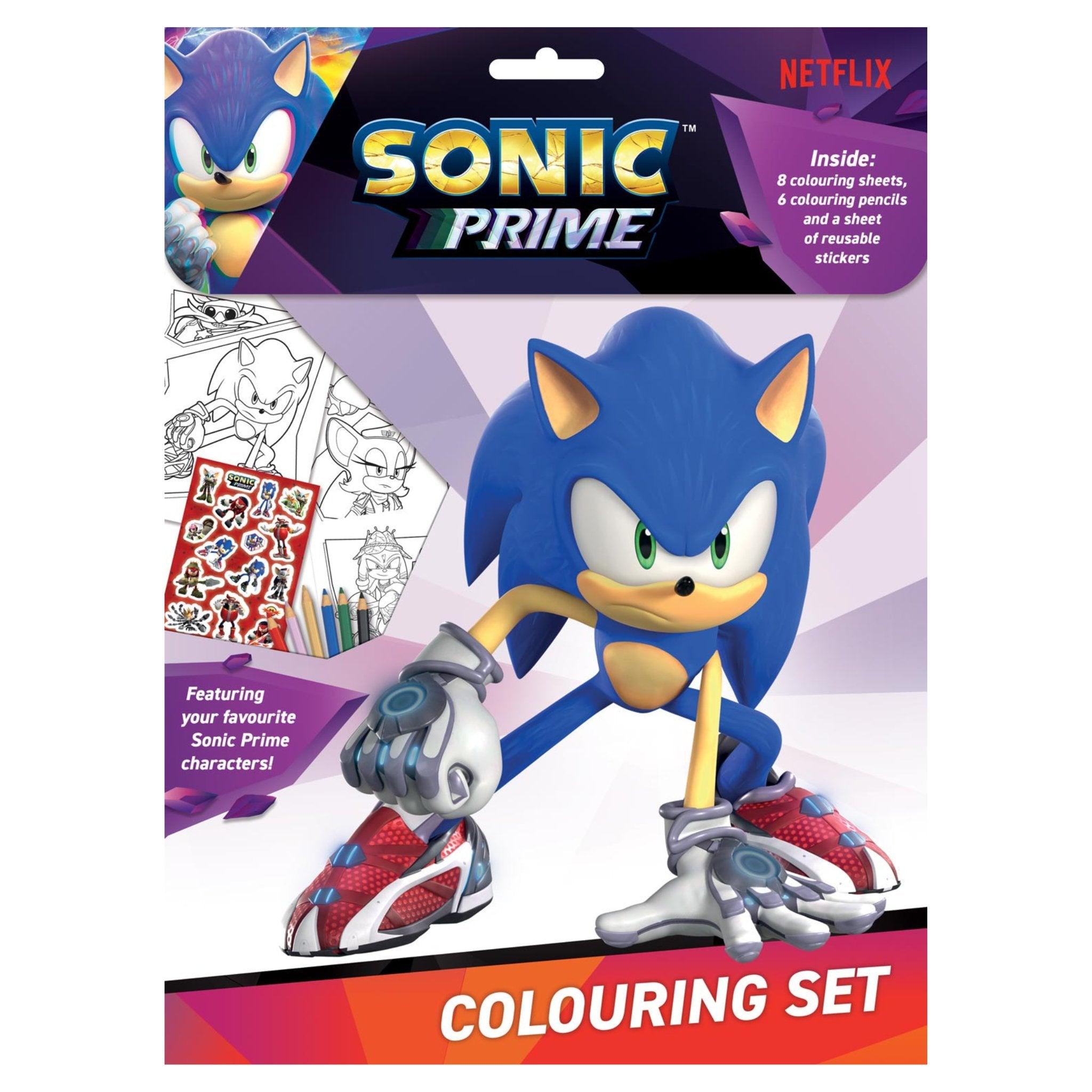 Sonic Prime Colouring Set - PoundToys