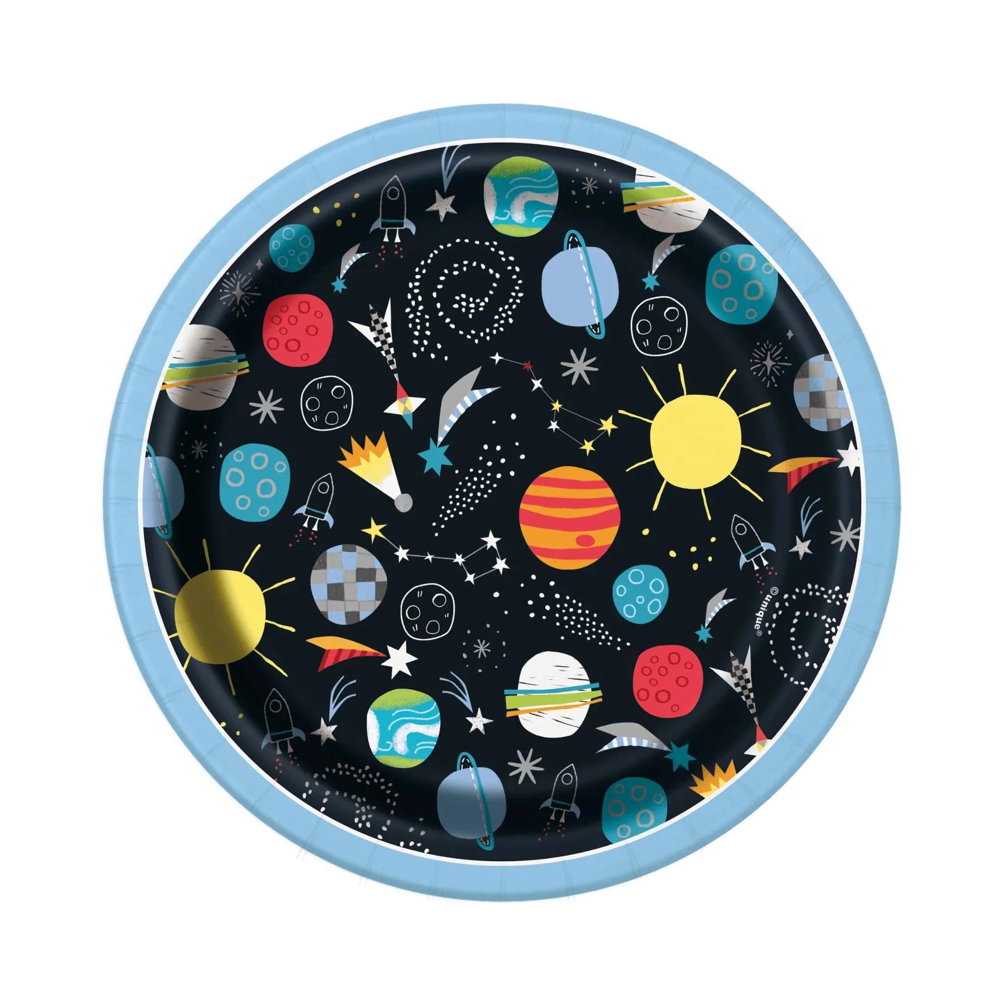 Space 7" Dessert Plates 8pk - Kids Party Craft