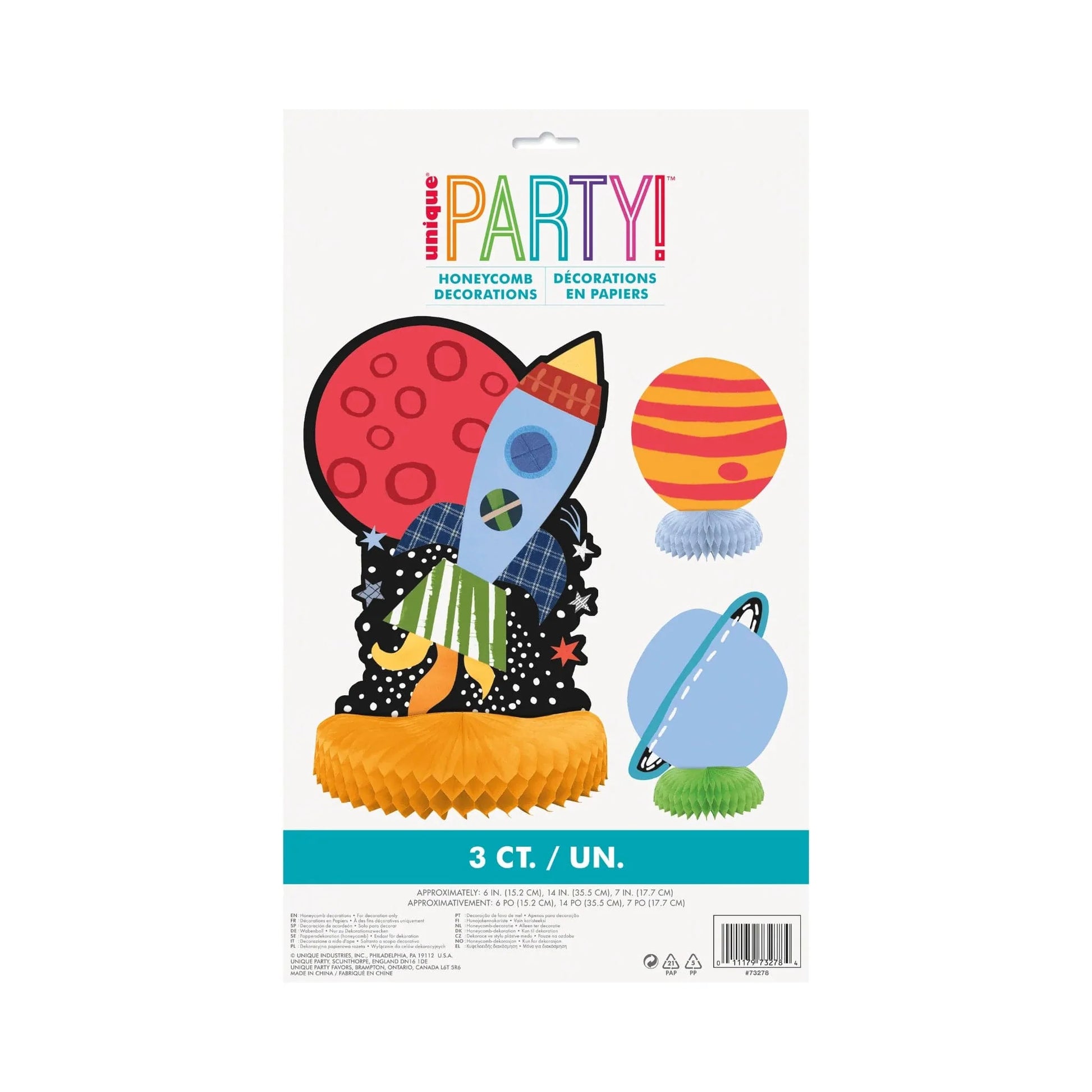 Space Centrepiece Table Decorations 3pk - PoundToys