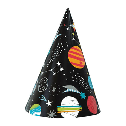 Space Party Hats 8pk - PoundToys