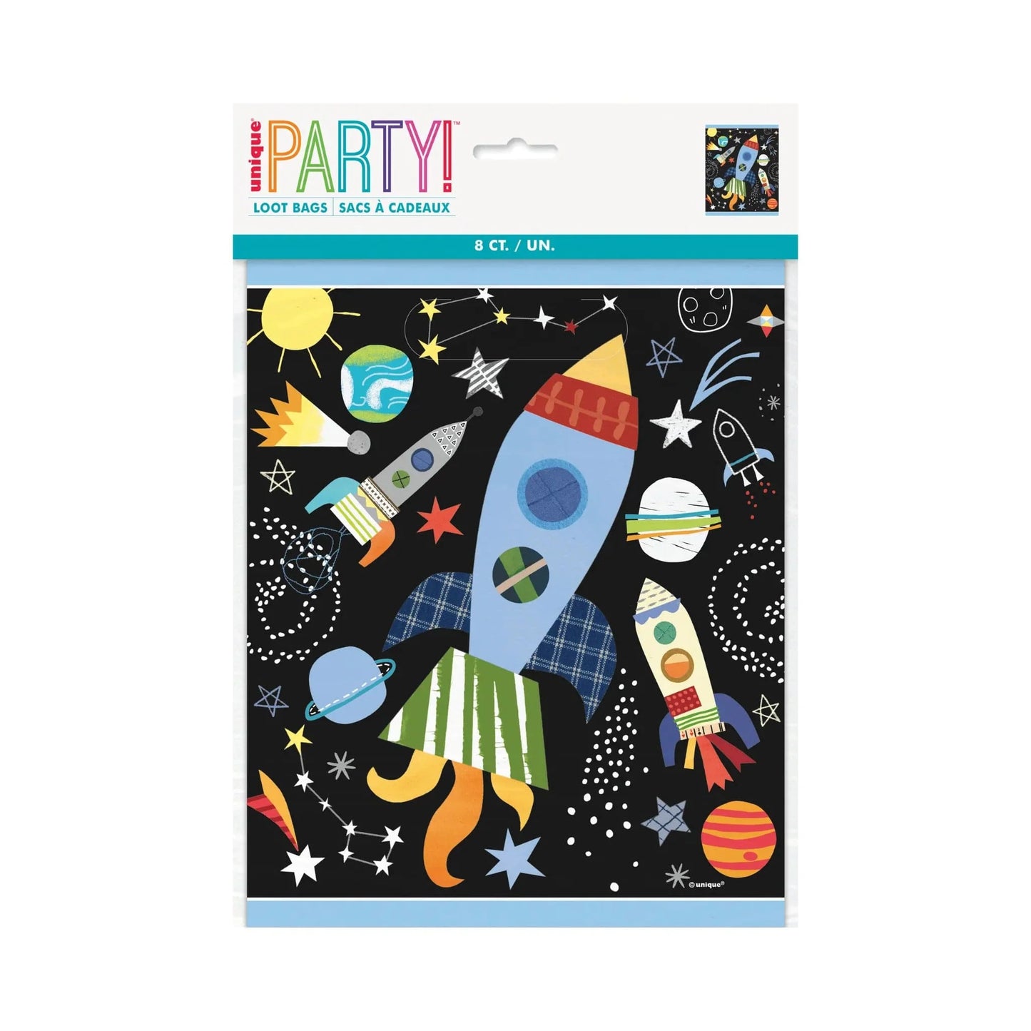 Space Party Loot Bags 8pk - PoundToys