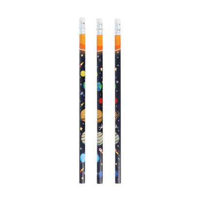 Space Pencils with Erasers (6 pieces) - PoundToys