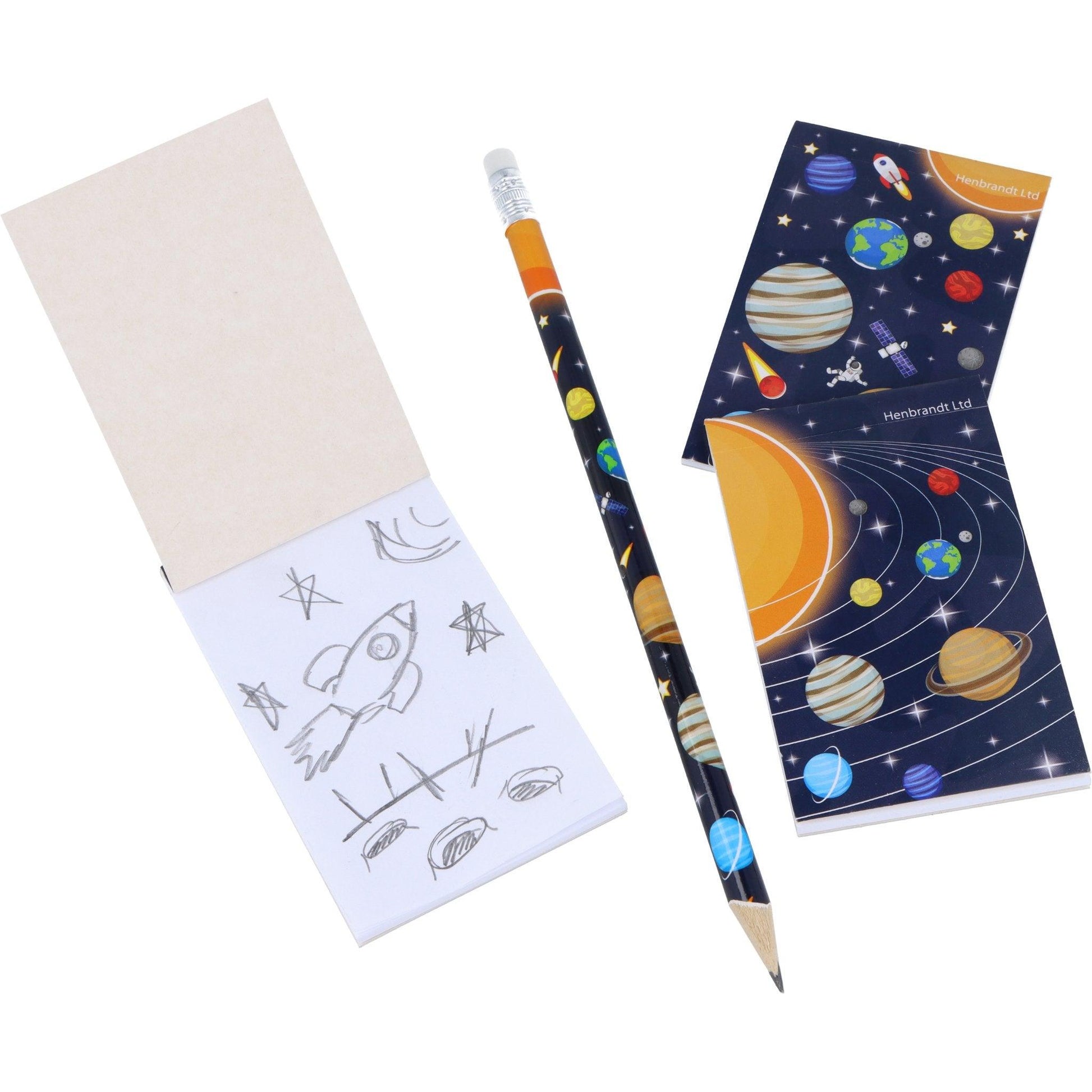 Space Pencils with Erasers (6 pieces) - PoundToys