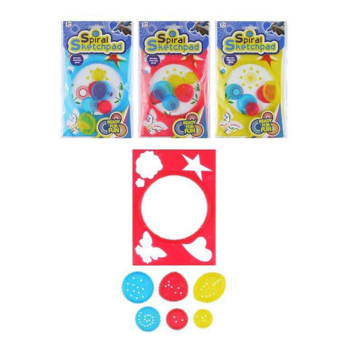 Spiral Sketch Stencils 7pc Set - PoundToys