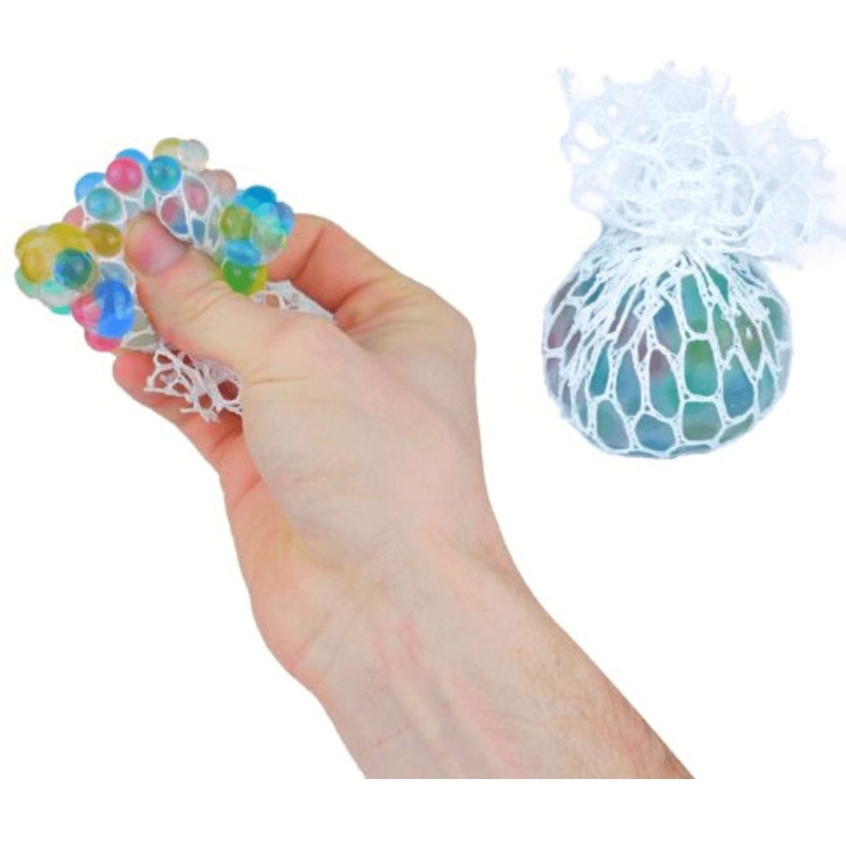 Squeeze Ball with Mesh and Beads - PoundToys