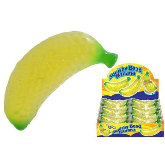 Squishy Bead Banana With Green Ends - PoundToys