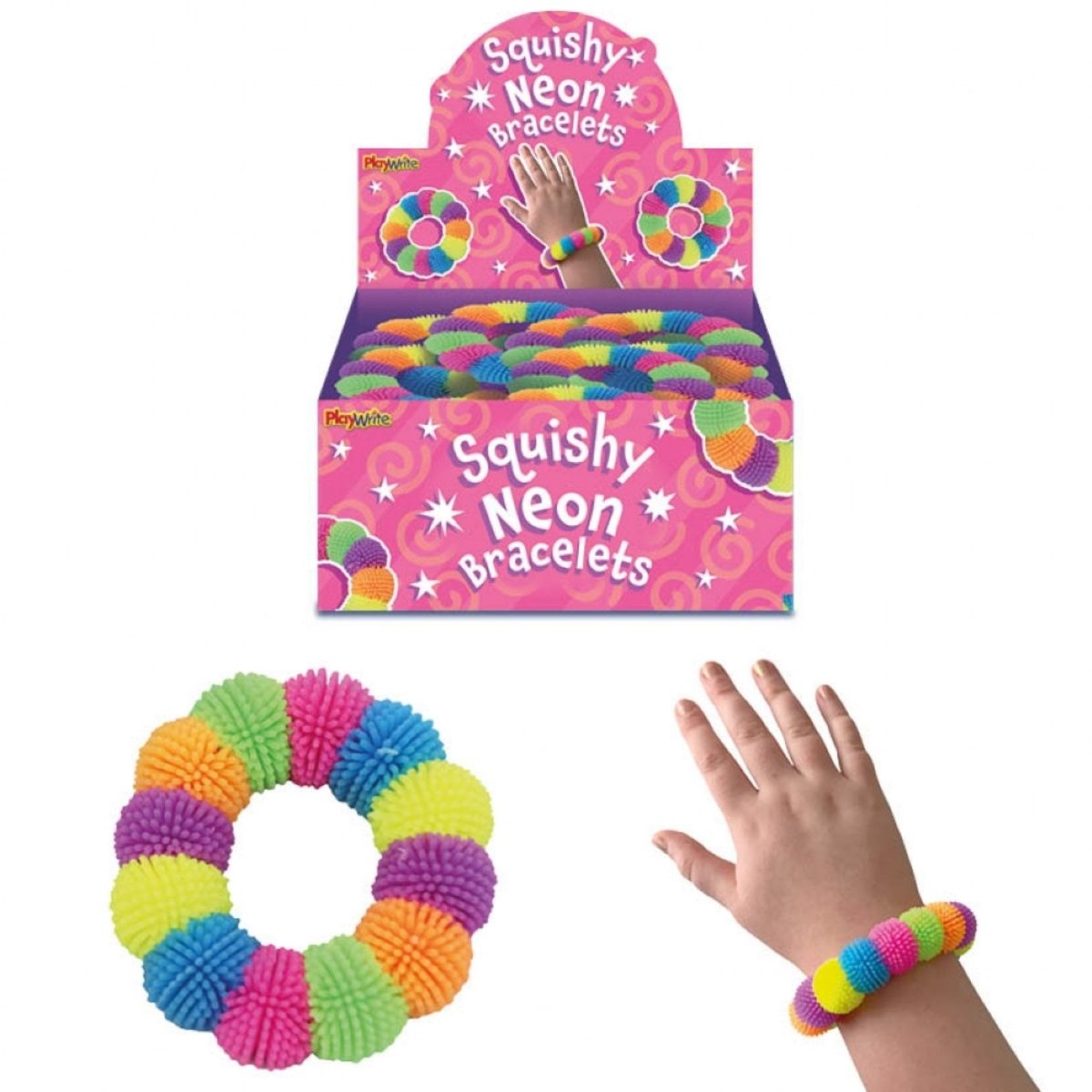 Squishy Neon Bracelets 6cm - PoundToys