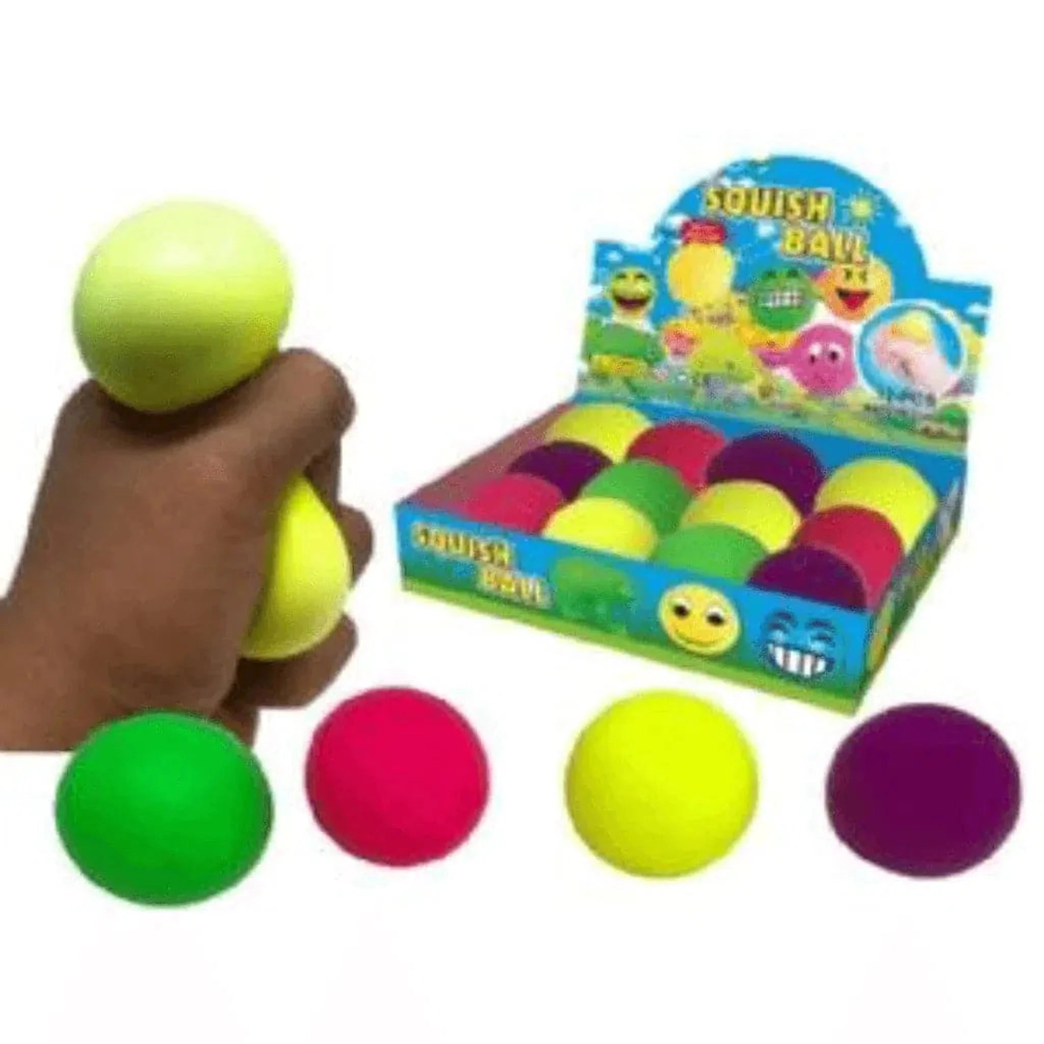 Squishy Neon Stress Ball 6cm - PoundToys