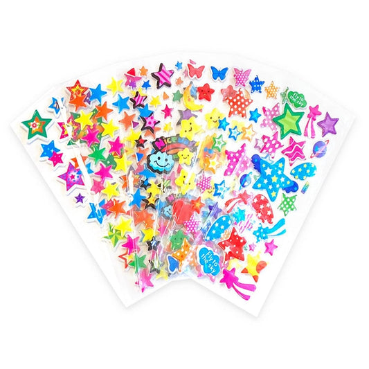 Stars Puffy Sticker Sheets - PoundToys