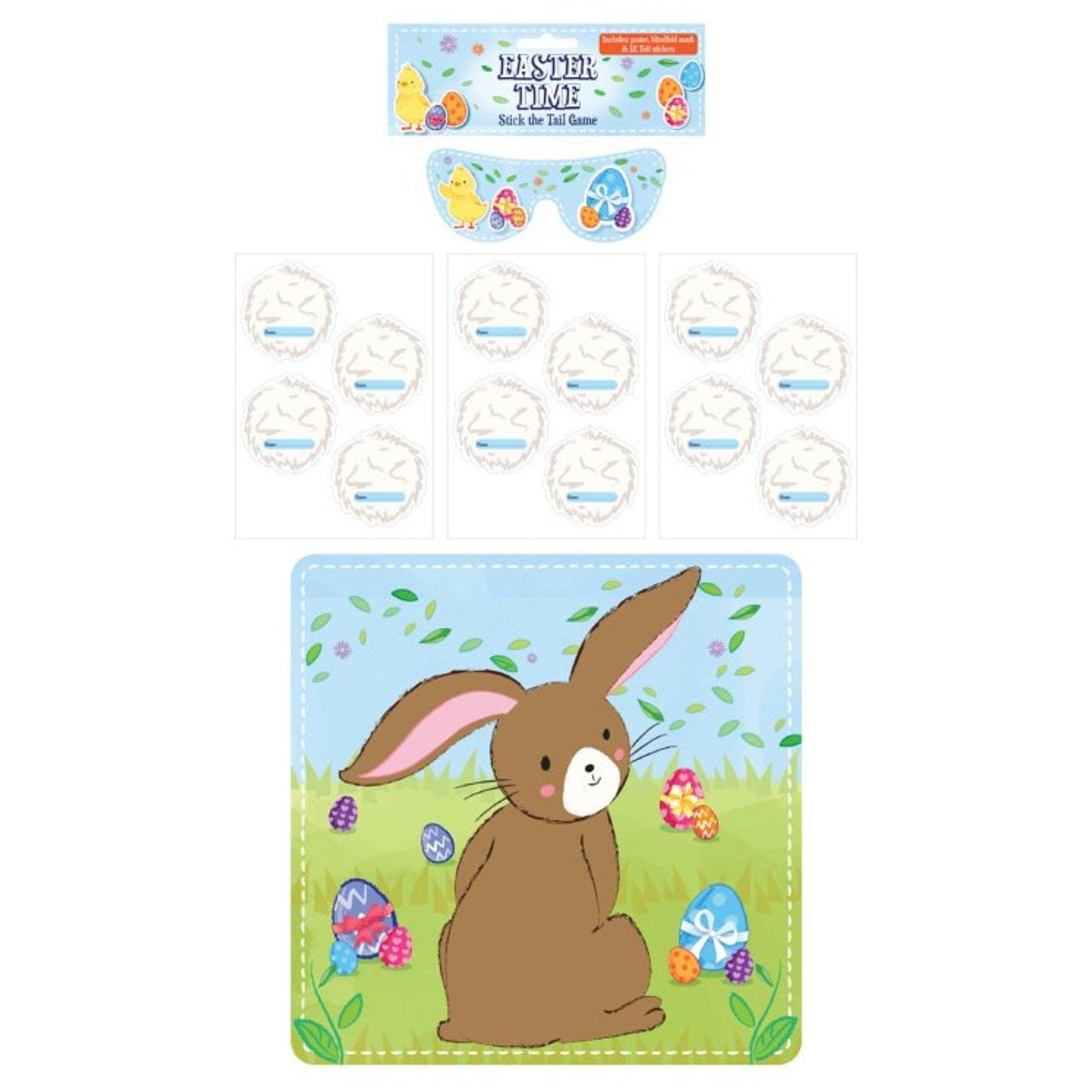 Stick the Tail On the Bunny Easter Game (14pcs) - PoundToys